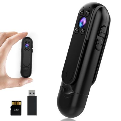 HSKAH Mini Body Camera with Audio and Video Recording HD 1080P Body Cam, 32GB Wearable POV Camcorder for Civilians, Outdoor Sports