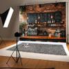 10X10ft Coffee Shop Party Backdrop Photography Background, Central Perk Pub Cafe Ice Cream Bread Cake Smash Birthday Party Backdrops Photo Booth Prop Decorations Wall Decor Tablecloth view 3