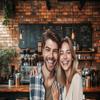 10X10ft Coffee Shop Party Backdrop Photography Background, Central Perk Pub Cafe Ice Cream Bread Cake Smash Birthday Party Backdrops Photo Booth Prop Decorations Wall Decor Tablecloth view 4