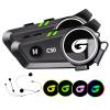 Zhongreat Motorcycle Helmet Bluetooth Headset with Stereo Sound, C50 2-Way 1000M Communication System Intercom Speakers with CVC Noise Cancellation, Music Call Control, IP67 Waterproof, 2 Pack view 1