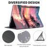 ACWDMKH Case for Samsung Galaxy Tab S10 Plus/ S9 FE Plus/ S9 Plus 5G Tablet 12.4'' Case,PU Leather Slim Folio Adjustable Stand Cover Auto Wake/Sleep,Pink Beach Sunset view 2