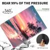 ACWDMKH Case for Samsung Galaxy Tab S10 Plus/ S9 FE Plus/ S9 Plus 5G Tablet 12.4'' Case,PU Leather Slim Folio Adjustable Stand Cover Auto Wake/Sleep,Pink Beach Sunset view 4
