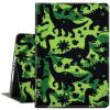ACWDMKH Case for Samsung Galaxy Tab S10 Plus/ S9 FE Plus/ S9 Plus 5G Tablet 12.4'' Case,PU Leather Slim Folio Adjustable Stand Cover Auto Wake/Sleep,Camouflage Dinosaur view 1