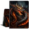 ACWDMKH Case for Samsung Galaxy Tab S10 Plus/ S9 FE Plus/ S9 Plus 5G Tablet 12.4'' Case,PU Leather Slim Folio Adjustable Stand Cover Auto Wake/Sleep,Red Fire Dragon view 1