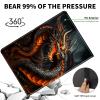 ACWDMKH Case for Samsung Galaxy Tab S10 Plus/ S9 FE Plus/ S9 Plus 5G Tablet 12.4'' Case,PU Leather Slim Folio Adjustable Stand Cover Auto Wake/Sleep,Red Fire Dragon view 4