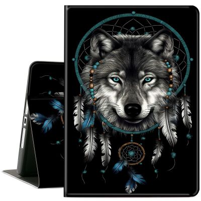 ACWDMKH Case for Samsung Galaxy Tab S10 Plus/ S9 FE Plus/ S9 Plus 5G Tablet 12.4'' Case,PU Leather Slim Folio Adjustable Stand Cover Auto Wake/Sleep,Green Wolf