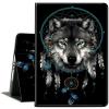 ACWDMKH Case for Samsung Galaxy Tab S10 Plus/ S9 FE Plus/ S9 Plus 5G Tablet 12.4'' Case,PU Leather Slim Folio Adjustable Stand Cover Auto Wake/Sleep,Green Wolf view 1