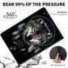 ACWDMKH Case for Samsung Galaxy Tab S10 Plus/ S9 FE Plus/ S9 Plus 5G Tablet 12.4'' Case,PU Leather Slim Folio Adjustable Stand Cover Auto Wake/Sleep,Green Wolf view 4