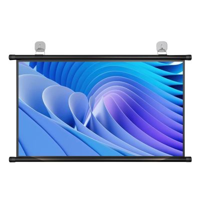 HJXGQJM Portable Projector Screen30, 40", 50", 60", 72", 16:9 4:3 Projection Screen, Manual Roll-Down Projector Movie Screen for Home Meeting Room Classroom Restaurant(4:3,30")