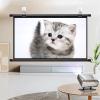 HJXGQJM Portable Projector Screen30, 40", 50", 60", 72", 16:9 4:3 Projection Screen, Manual Roll-Down Projector Movie Screen for Home Meeting Room Classroom Restaurant(4:3,30") view 3