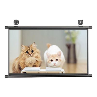 Projector Screen 4:3/16:9, Portable Projection Screen 30" , 40" , 50", Projector Screen Pull Down Manual, Wall Mount Projection Screen For Home Theater Cinema Office Education Presentation(16:9,40")