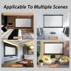HJXGQJM 4:3/16:9 HD Manual Projector Screen, Portable Pull Down Projector Screen, 4K HD Wall Mount White Portable Projection Screen for Home Theater Cinema Office Movie TV Game(4:3,40") view 4