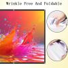Black Backing Projection Screen, 16:9/4:3, Portable, Projector Screen 60/72/84/100/120/150/180/200 Inch, Outdoor Movie Screen, 4K HD Foldable and Anti-Crease Projection Screen(4:3,150 inch screen) view 3