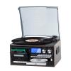 9-in-1 Retro Turntable with Built-in Speakers, Reocrd Player with Bluetooth, AM/FM Radio, CD, Cassette, USB/SD Playback, Remote Control, and Headphone Jack view 1