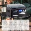 9-in-1 Retro Turntable with Built-in Speakers, Reocrd Player with Bluetooth, AM/FM Radio, CD, Cassette, USB/SD Playback, Remote Control, and Headphone Jack view 2
