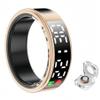 Smart Ring Health Fitness Tracker, Touch Screen Smart Ring for Men and Women, Sleeping Steps Heart Rate Blood Oxygen Monitor, Remote Photography LED Display Ring Waterproof Fitness Ring (Gold, 9) view 1