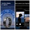 Smart Ring Health Fitness Tracker, Touch Screen Smart Ring for Men and Women, Sleeping Steps Heart Rate Blood Oxygen Monitor, Remote Photography LED Display Ring Waterproof Fitness Ring (Gold, 9) view 4