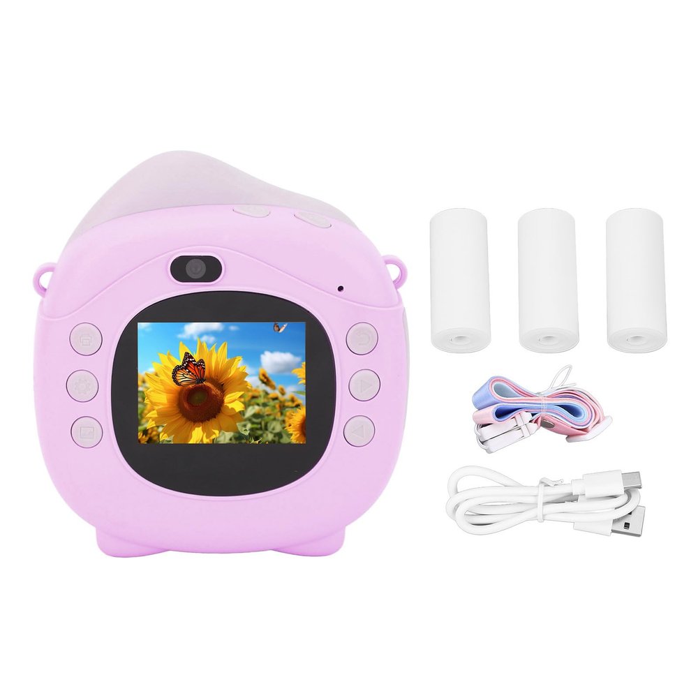12MP Camera Instant Camera, Toddler Print Camera, Thermal Printing Selfie Digital Camera with Print Paper for Travel Multi Zoom Instant Camera (32GB)