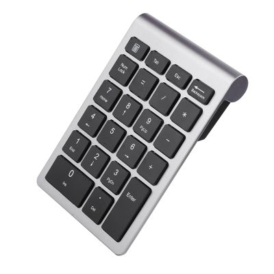 2.4G Numeric Keypad Portable USB Keyboard for Vista with Fast Rebound Speed Silver/32.8ft (Iron Gray)