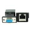 ACGTUY DB9 RS232 Female/Male to RJ45 Network Adapter, COM Port to Cat5e/6 LAN Ethernet Port Converter, DB9 Serial Female to RJ45 Female(Male) view 4