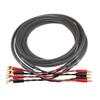 AUDOLE 1 Pair HiFi Speaker Cable High Purity 6N OFC Core with Banana and Y 24K Gold Plug Horn Cable for Amplifier Speaker(Banana-Y Plug,1.5 Meters) view 1