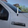 50 Cal White Bullet Antenna Replacement Ford F150 F250 F350 Dodge Ram 1500 2500 Jeep Wrangler Toyota Tundra view 3