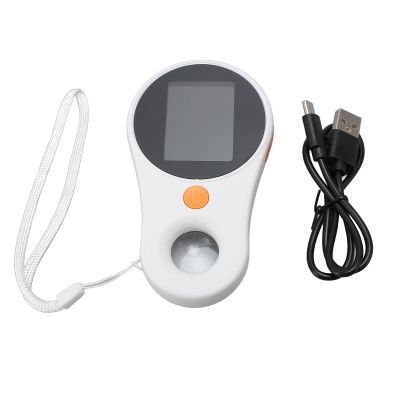 500X Handheld Macro Microscope with 8 LEDs, 2MP Lens, Fixed Focus, 2.0 Color Screen - Portable Magnifier for Detailed Observation (White)