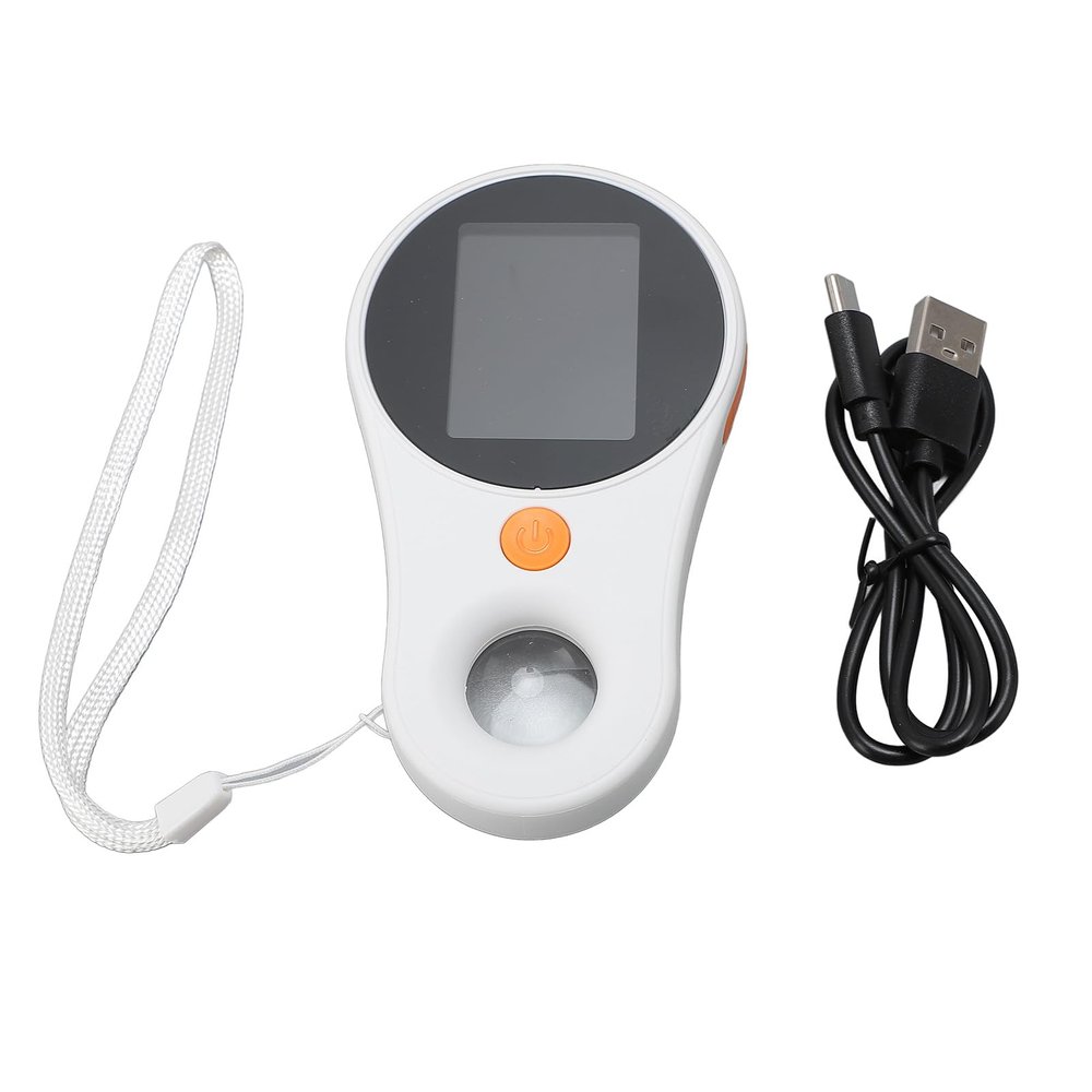 500X Handheld Macro Microscope with 8 LEDs, 2MP Lens, Fixed Focus, 2.0 Color Screen - Portable Magnifier for Detailed Observation (White)