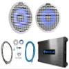 Audiosavings Bundle: (2) Kicker 51KM614FL 6.5" Thin Mount 60w Marine Boat Speakers Bundle with Rockville DBM25 2 Channel Boat Amplifier & Rockville RMWK4 Amp Install Wire Kit (4 Items) view 1