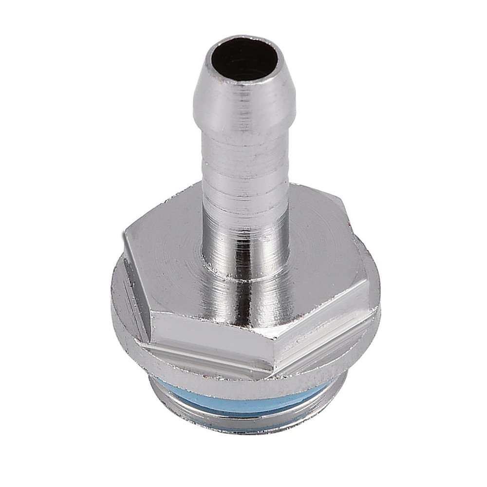 Soft Tube Fitting Connector Adapter, Water Cooling PC Parts 6 PCS PC Water Cooling Two Touch Fitting G1/4 Thread Barb Connector 1Pc G1/4 Thread Water Cooling Tube with (11mm)