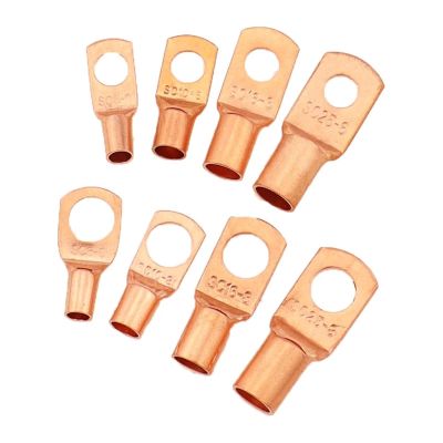 10/25/50/100pcs Copper Lug Ring Wire Connectors Bare Cable Electric Crimp Terminal SC6-6 SC6-8 SC10-6 SC10-8 SC16-6 SC25-6(10PCS,SC6-8)