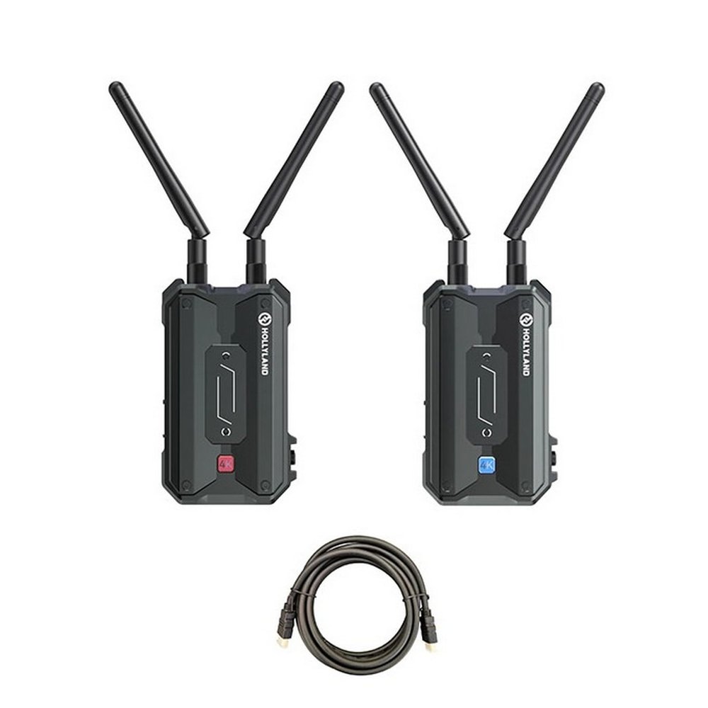 Hollyland Pyro H 4K HDMI Wireless Video Transmission System with Mustang AV HS-101 HDMI Cable