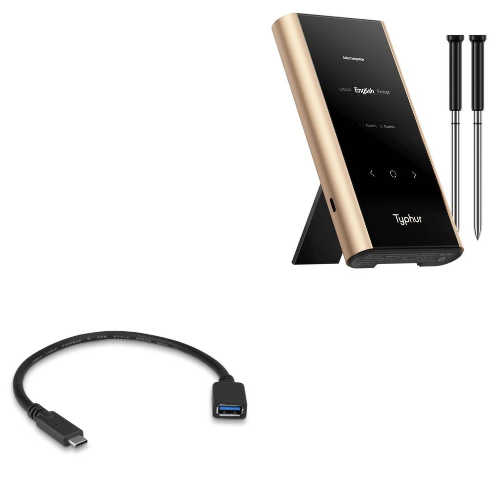 BoxWave Cable Compatible with Typhur Sync Gold Dual - USB Expansion Adapter, Add USB Connected Hardware to Your Phone