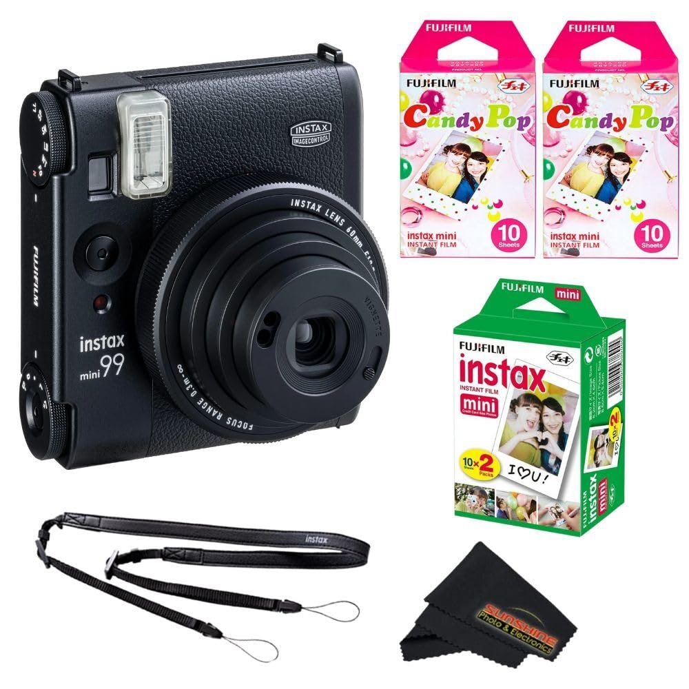 Fujifilm Instax Mini 99 Instant Film Camera (Black) (Camera + 2 Film (40 Exposure))