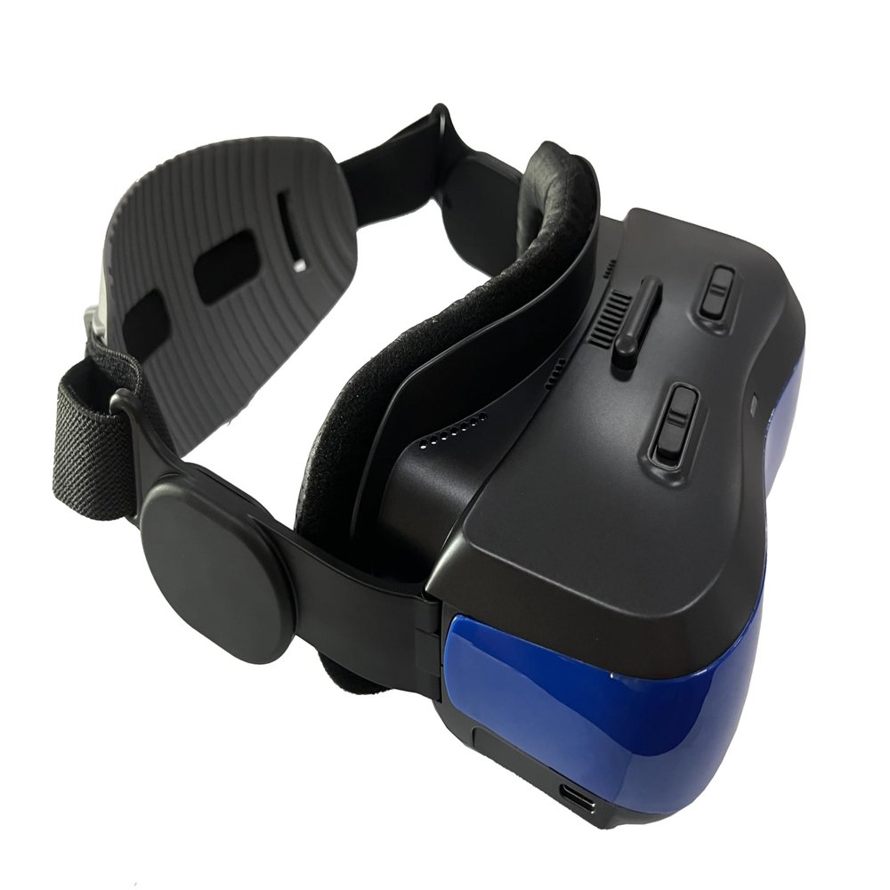 VISIONhmd Immersive Video Glasses with Dual Speakers. USB-C Input, Easy Connect to i-Phone 15/16/17,Plug and Play, no Need APP, Lightweight Headset,Monitor,Head-Mounted Display (Bigeyes H5 Pro USB-C)