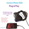 VISIONhmd Immersive Video Glasses with Dual Speakers. USB-C Input, Easy Connect to i-Phone 15/16/17,Plug and Play, no Need APP, Lightweight Headset,Monitor,Head-Mounted Display (Bigeyes H5 Pro USB-C) view 2