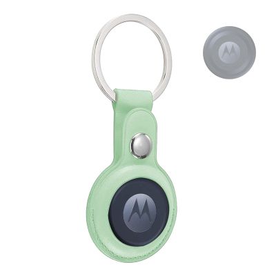 Case for Moto Tag/Tag 2 with Keychain,Portable Leather,Protective Accessories for GPS Item Finders Accessories,Anti-Scratch, Shockproof & Dustproof (Green)