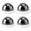 SASKATE 4pcs Dome Simulation Camera CCTV Dummy Fake Security Camera with Flashing Led Light (White) view 2