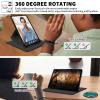 ACWDMKH Case for 7" Kindle Paperwhite 12th Generation 2024 & Kindle Colorsoft Signature Edition 2024,360 Degree Rotating Swivel Leather Stand Folio Cover with Auto Wake/Sleep,Peacock Feathers view 2