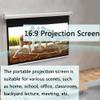 60 Inch Manual Pull Down Projection Screen with Auto Locking Wall & Ceiling Mounted, for Home Theater, Cinema, Outdoor, Indoor(60in(120x71cm)) view 2
