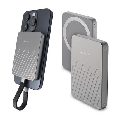 HACRAY MagDrive 2TB Compatible with Magsafe Portable External SSD, USB-C [iPhone ProRes Videos, Capture & Store Videos, Up to 20 Gbps, Ultra Fast Data Transfer, Aluminum Housing, Magnetic SSD, USB 3.2