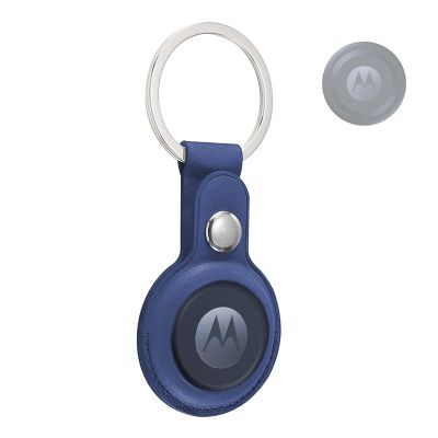 Case for Moto Tag/Tag 2 with Keychain,Portable Leather,Protective Accessories for GPS Item Finders Accessories,Anti-Scratch, Shockproof & Dustproof (Blue)