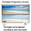 72 Inch 16:9 HD Portable Manual Pull Down,Wall Ceiling Mounted Projector Screen, for Home Theater Cinema Office Movie TV Game(60in(120x71cm)) view 4