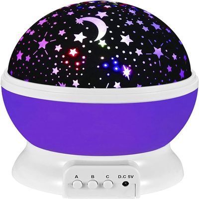 Star Night Light Projector, Star Master, 12 Color Changing Modes with USB Cable, Rotating Moon and Star Projector, for Bedroom, Sleepover Party Dcor, Birthday Gift (Purple)