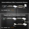 VIMIN 2-Port Outdoor PoE Gigabit Extender, 1 in 2 Out PoE Repeater with 1000Mbps, IEEE802.3af/at Compatible, IP65 Waterproof, Extend Additional 100m(328ft) of Power and Data Transmission, Plug & Play view 2