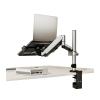 YXIANG56Q Monitor Desk 2 in 1 Laptop Desk Mount with Tray for 17-32" Monitor and 12-17" Laptop, Holds 19.8 lbs, Fully Adjustable Laptop Desk Arm with Clamp/Grommet Base Monitor Stand view 1