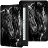 GFRGTFHYT Case for 7" All-New Kindle Paperwhite (12th Generation, 2024) and Kindle Colorsoft Signature Edition Slim Lightweight PU Leather Adjustable Smart Shell Cover with Auto Wake/Sleep, Horses view 1