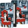GFRGTFHYT Case for 7" All-New Kindle Paperwhite (12th Generation, 2024) and Kindle Colorsoft Signature Edition Slim Lightweight PU Leather Adjustable Smart Shell Cover with Auto Wake/Sleep, Happy Cat view 1