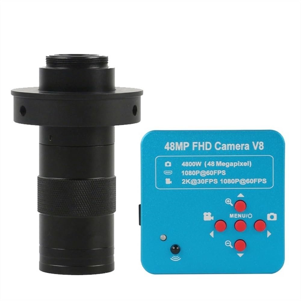 Microscope Kit 1080P 48MP 55MP USB Industrial Electronic Digital Trinocular Microscope Camera Microscope Lens Adapters(D 130x Lens)