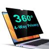 PYS 4-Way Privacy Screen for MacBook Pro 16 inch (2024-2021, M4, M3, M2, M1) - 360 Anti-Spy Filter, Matte Anti-Glare Protector, Scratch-Resistant Film, Laptop Privacy Filter Shield view 1